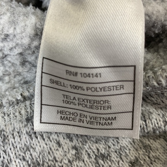 Nike ACG Sherpa Hooded pullover sweatshirt top light Heather gray Button front - Picture 10 of 11
